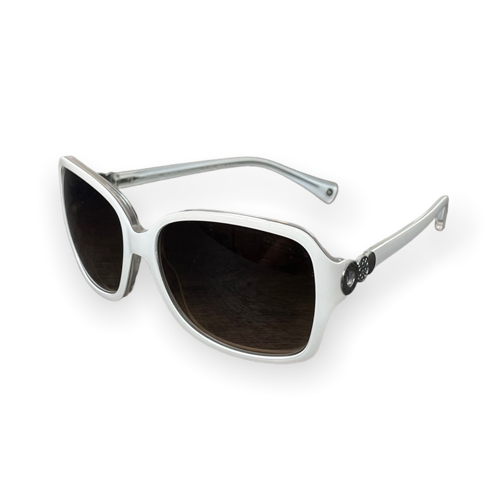 Coach Authentic Women’s Sunglasses Rounded Frame 5044/13 White (Crystal)